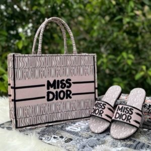 Miss Dior Book Tote With OG Box & Dust Bag & Scarf (L_Pink-1033)(BSB)