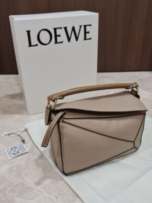 Loewe Puzzle Small Shoulder Bag With OG Box & Dust Bag (8627 Khaki)(LB)