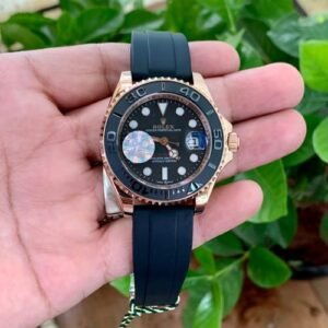 Rolex Yachtmaster Black Rose Gold Silicon