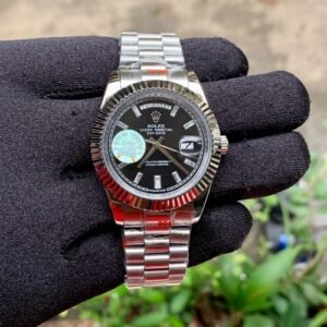 Rolex Day Date Silver Black