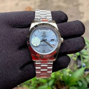Rolex Day Date Silver Ice Blue