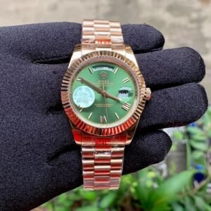 Rolex Day Date Rose Gold Green (YZ)