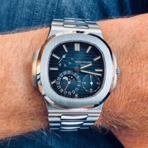 patek philippe power reserve silver blue