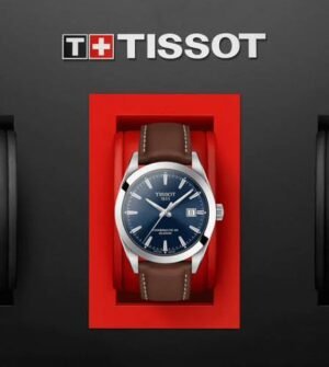 Tissot Powermatic 80 Silicium Brown Blue Leather