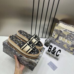 Miss_Dior_Black_Platform_Slides_With_OriginalBox_CarryBag