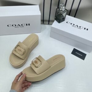 Coach_Eloise_Beige_Platform_Sandals_With_Original_Packing