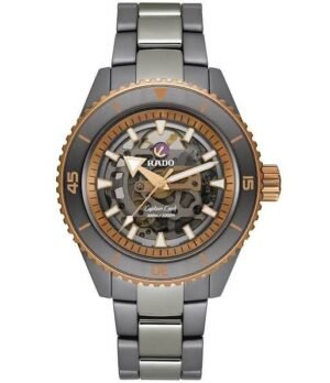 Rado Captain Cook Skeleton Grey Gold