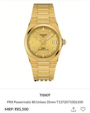 Tissot Prx Powermatic 80 Gold 35mm Authentic Quality With OG Box