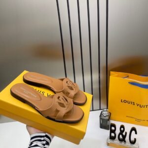 Louis_Vuitton_Lv_Isola_Brown_Flat_Mule_For_Her_Wid_OG_Box_Carry_Bag_Brown