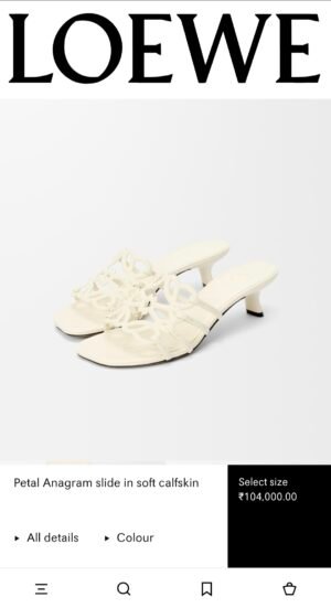 Loewe Petal Anagram Slides For Women With Original Box And Dust Cover