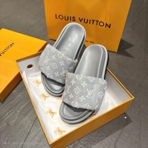 Louis_Vuitton_Grey_Pool_Pillow_Comfort_Mules_For_Women_With_Original_Box_And_Carry_Bag