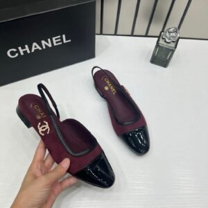 Chanel_Slingbacks_Burgundy_Suede_Patent_Black_Leather_Cap_Toe_With_OG_Box_Dust_Cover_Card_Wine_1760-5