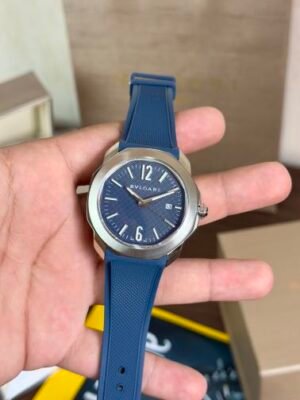 Bvlgari Octo Plain Dial Blue Silver