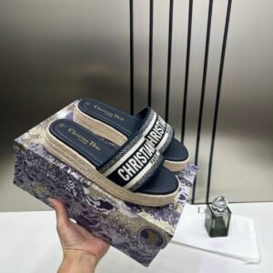 DiorRiviera_Dway_Dark_Navy_Blue_Pump_Flats_For_Her_With_Original_Box_And_Dustcover