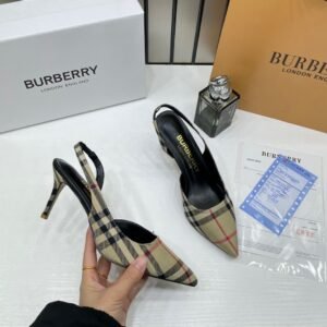 Burberry_Archive_Check_Fabric_Dorsay_Slingback_Sandals_Heels_With_OG_Box
