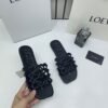 Loewe Petal Anagram Black Slides For Women With Original Box And Dust Cover Black 2506