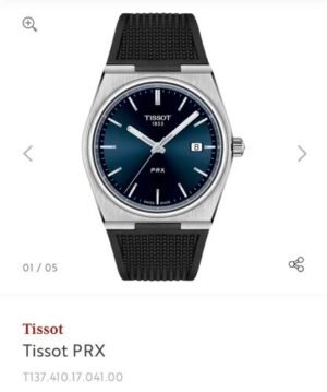 Tissot Prx Blue Silicon strap 40mm Quartz Authentic Quality With OG Box
