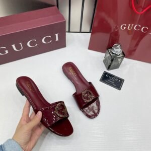 Gucci_Round_Interlocking_G_in_Rosso_Red_Leather_Shiny_Classic_Slides_With_OG_Box_&_Carry_Bag_1892