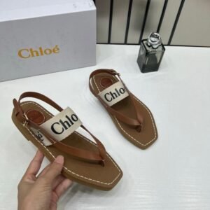 Chloe Woody Thong Sandal With Original Box & Dust Cover