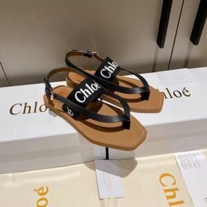 Chloe Woody Thong Sandal With Original Box & Dust Cover