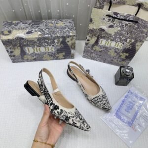 Christian_Dior_JAdior_Slingback_Black_Dior_Embroidery_Flat_With_OG_Box_Dust_Bag_&_Carry_Bag_5108_Black