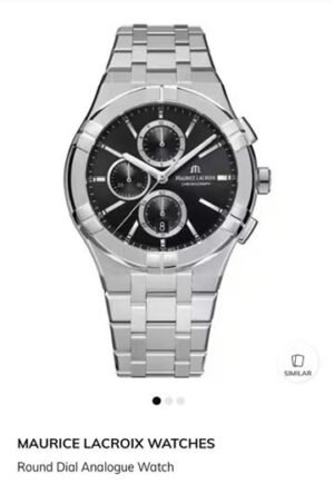 Maurice Lacroix Aikon Chronograph Silver Black Metal AUTHENTIC Store Quality