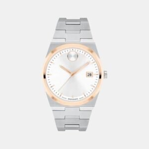 Movado Bold Conqeust Silver Rose Gold White Dial Japan