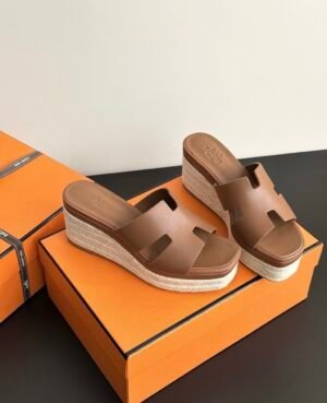 Hermes Eze 30 Sandals Platform Heel With Original Box & CarryBag Packing