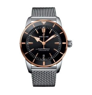 Breitling Super Ocean Heritage Silver Black Rose Gold