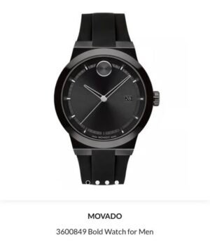 Movado Bold Fusion All Black Silicon Authentic Store Quality