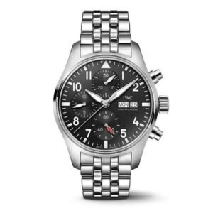 IWC Pilot Chronograph Silver Black
