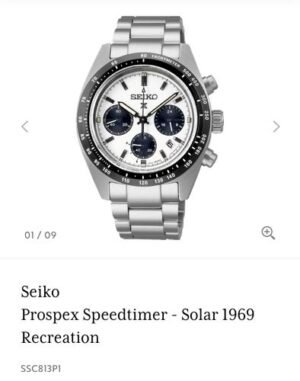 Seiko Prospex Speedtimer Solar Chronograph Recreation Authentic Store Quality