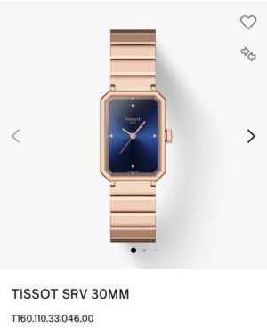 Tissot Srv 30mm Rose Gold Blue Authentic Store Quality