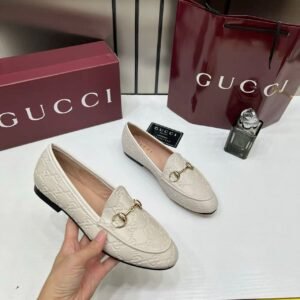 Gucci_Womens_Jordaan_Loafers_Wid_OG_Box_&_Carry_Bag_Beige_White_A885-1C