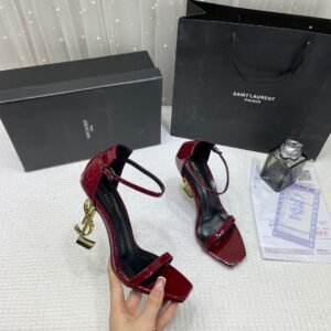 YSL Opyum Heels Premium Wine with OG Box & Carry Bag