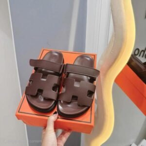 Hermes_Chypre_Leather_Sandal_Flats_With_OriginalBox_CarryBag