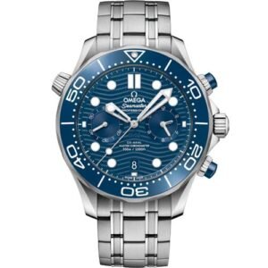 Omega Seamaster 300m Co Axial Chronograph Silver Blue