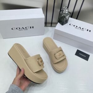 Coach_FixPrice_Eloise_Beige_Platform_Sandals_With_Original_Packing